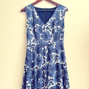 silk blue summer mini dress